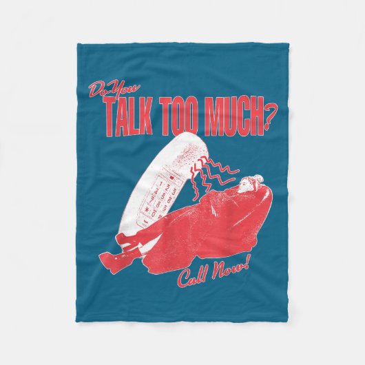 You Talk Too Much Rene Rap Fleece Deken (Voorkant)