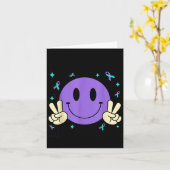 You Teal Purple Ribbon Suicide Prevention Awarenes Kaart (Gele Bloem)