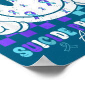 You Teal Purple Ribbon Suicide Prevention Awarenes Poster (Hoek)