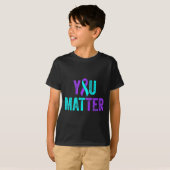 You Teal Purple Ribbon Suicide Prevention Awarenes T-shirt (Voorkant volledig)