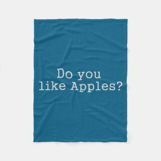 You Tee Like Apples Filmcitaat Fleece Deken (Voorkant)