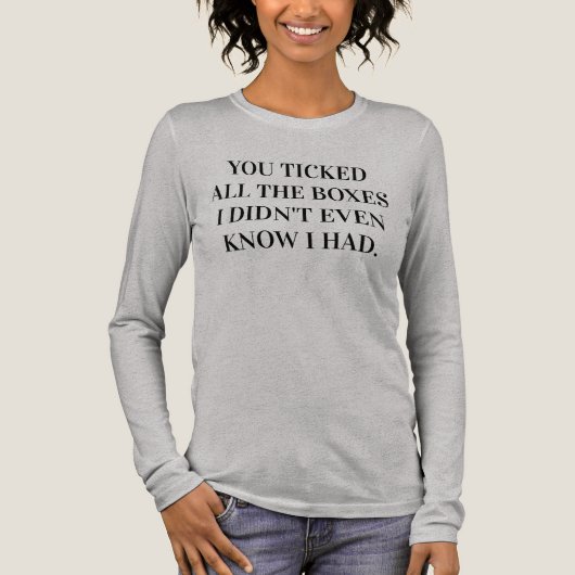 You Tick All The Boxes Cute Valentine's  Tri-Blend Shirt (Voorkant)