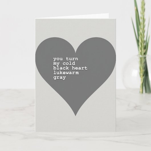 You Turn My Cold Heart Gray Kaart (Voorkant)
