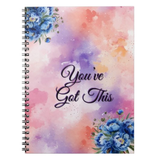 You’ve Got This – Motivational Floral Notebook Notitieboek (Voorkant)