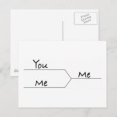 "You Vs. Me" Maart-snuffel Briefkaart (Voorkant / Achterkant)
