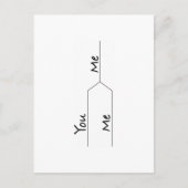 "You Vs. Me" Maart-snuffel Briefkaart (Voorkant)