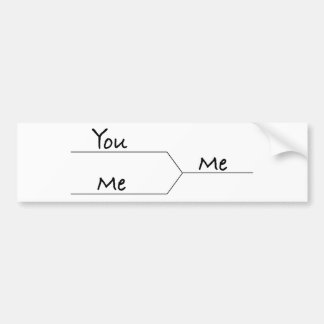"You Vs. Me" Maart-snuffel Bumpersticker
