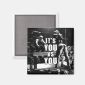 YOU vs YOU - Women's Workout Motivatie Magneet (Voorkant / Achterkant)