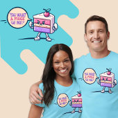You Want A Piece Of Me Cake Grappig Schattige Pun  T-shirt