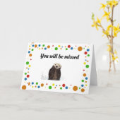 **YOU WILL BE MISSED** SAYING GOOD-BYE CARD KAART (Gele Bloem)