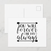 You will forever be my always briefkaart (Voorkant / Achterkant)