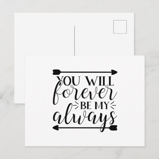 You will forever be my always briefkaart (Voorkant / Achterkant)