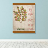You will go out with Joy Isaiah 55 verse Canvas Afdruk (Insitu (Houten vloer))