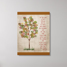 You will go out with Joy  Isaiah 55 verse  Canvas Afdruk