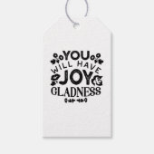 You Will Have Joy and Gladness Inspirational Quote Cadeaulabel (Voorkant)