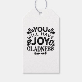 You Will Have Joy and Gladness Inspirational Quote Cadeaulabel