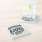 You Will Have Joy and Gladness Inspirational Quote Glazen Onderzetter (Schuin)