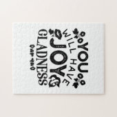 You Will Have Joy and Gladness Inspirational Quote Legpuzzel (Horizontaal)