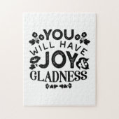 You Will Have Joy and Gladness Inspirational Quote Legpuzzel (Verticaal)