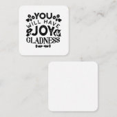You Will Have Joy and Gladness Inspirational Quote Notitiekaartje (Voorkant / Achterkant)