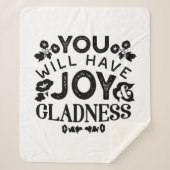You Will Have Joy and Gladness Inspirational Quote Sherpa Deken (Voorkant)