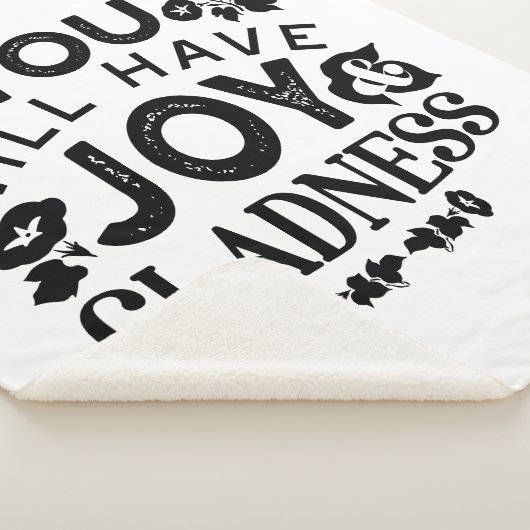 You Will Have Joy and Gladness Inspirational Quote Sherpa Deken (3/4)