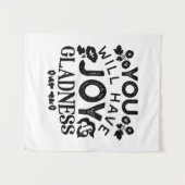 You Will Have Joy and Gladness Inspirational Quote Wandkleed (Voorkant (horizontaal))