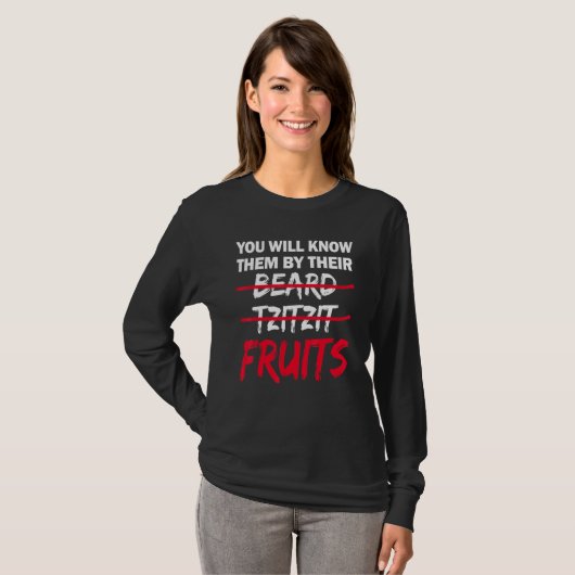 You Will Know Them By Their Beard Tzitzit Fruits T-shirt (Voorkant volledig)