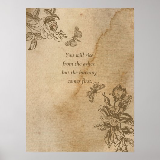 You Will Rise From the Ashes Poster (Voorkant)