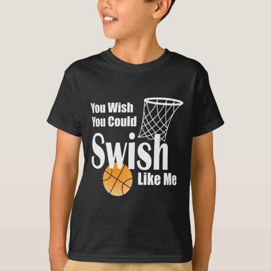 You Wish You Could Swish Like Me Sketll  T-shirt (Voorkant)
