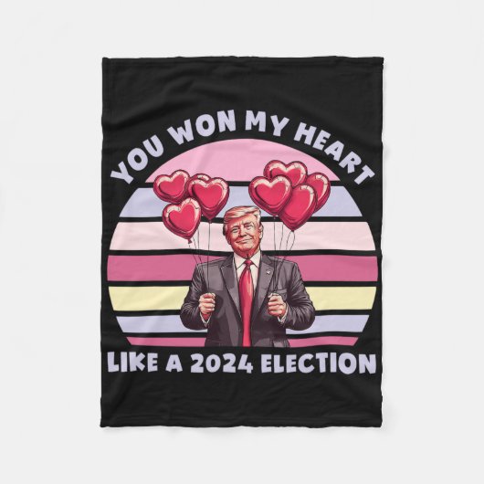 You Won My Heart Like A 2024 Election Funny Trump  Fleece Deken (Voorkant)
