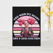 You Won My Heart Like A 2024 Election Funny Trump  Kaart (Gele Bloem)