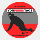 Youfreedtaos 3" sticker (Voorkant)