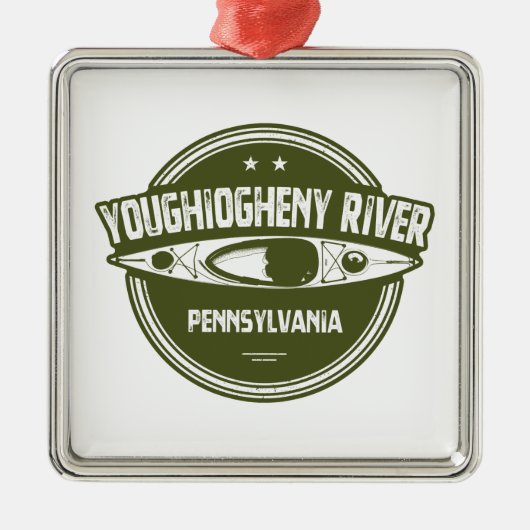 Youghiogheny River, Pennsylvania Metalen Ornament (Voorkant)