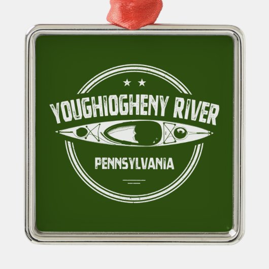 Youghiogheny River, Pennsylvania Metalen Ornament (Voorkant)