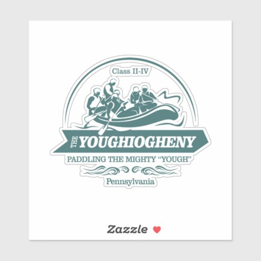 Youghiogheny River (rafting2) Sticker (Vel)