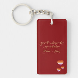 You'll Always Be My Valentine Lesbian Hearts Flag Sleutelhanger