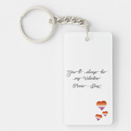 You'll Always Be My Valentine Lesbian Hearts Flag Sleutelhanger
