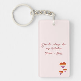 You'll Always Be My Valentine Lesbian Hearts Flag Sleutelhanger