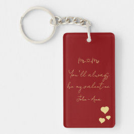 You'll Always Be My Valentine Mr and Mrs Acrylic Sleutelhanger
