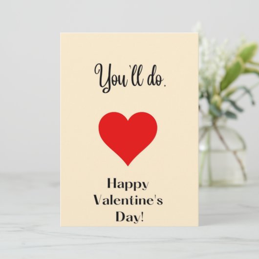 You'll do. feestdagenkaart (Staand voorkant)