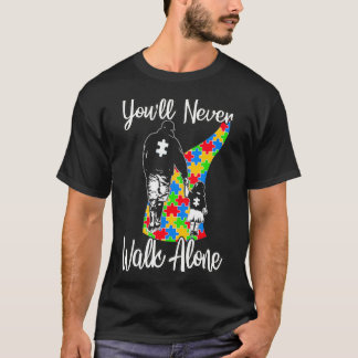 Youll Loop nooit alleen Father Daughter Autisme T-shirt