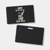 You'll Never Walk Alone Vader Dochter Autisme Badge (Voor- en achterkant)