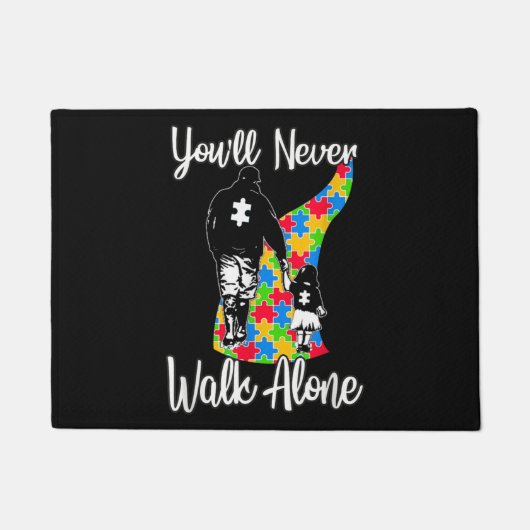 You'll Never Walk Alone Vader Dochter Autisme Deurmat (Voorkant)