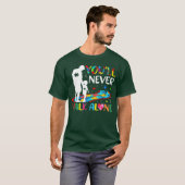 Youll Never Walks Alone Vader en Dochter Autisme T-shirt (Voorkant volledig)