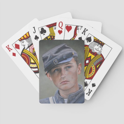 Youn Civil War Soldaat Portrait Art speelkaarten (Achterkant)