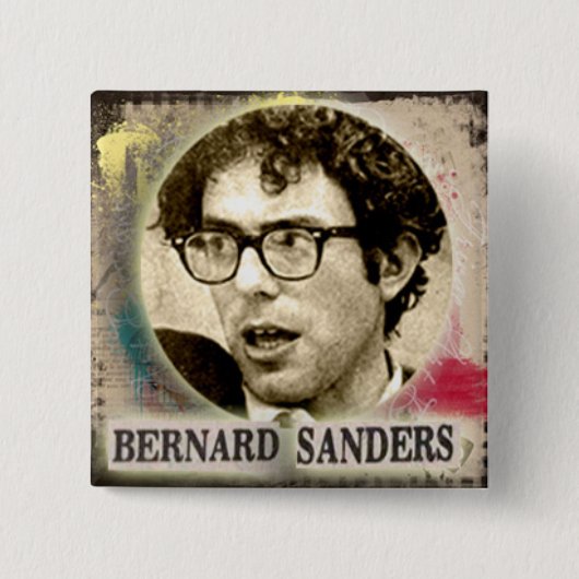 Young Activist Bernie New Paper Photo Button (Voorkant)