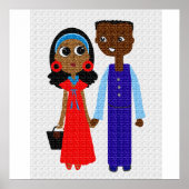 Young African American Couple Poster (Voorkant)