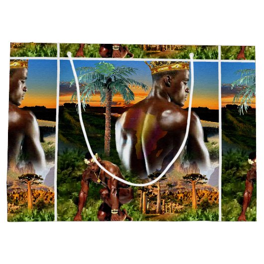 Young African King Groot Cadeauzakje (Achterkant)