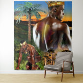 Young African King Wandkleed (In situ)